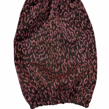 Show Ørehette, sort/rosa glitter S
