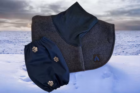 Ulldekken  Denimblå L