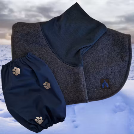 Ulldekken  Denimblå L