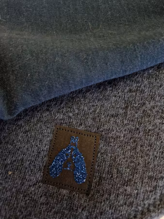 Ulldekken Denimblå L
