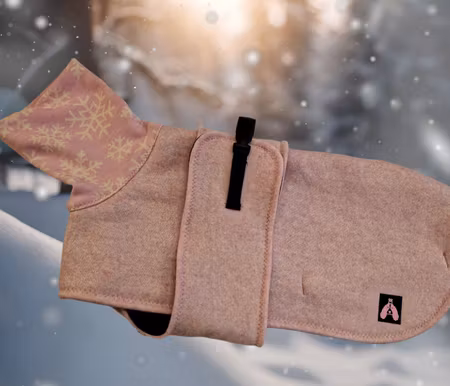 Ulldekken med bryst/magebelte rosa S