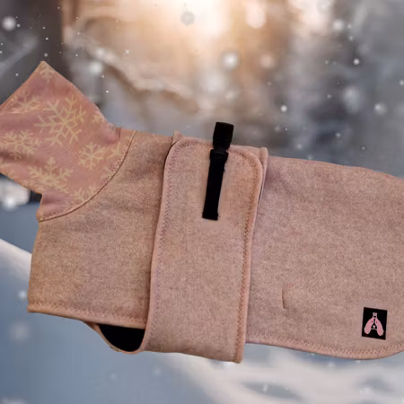 Ulldekken med bryst/magebelte rosa S