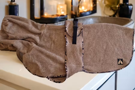 Badekåpe mørk nougat frotte M