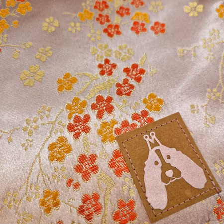 Silkedekken sett tåkerosa brokade M