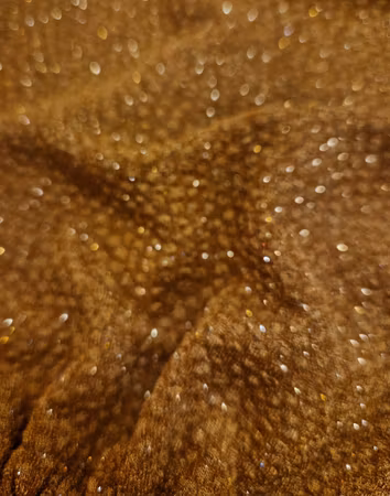 Sow ørehette karrifarget m/glitter S