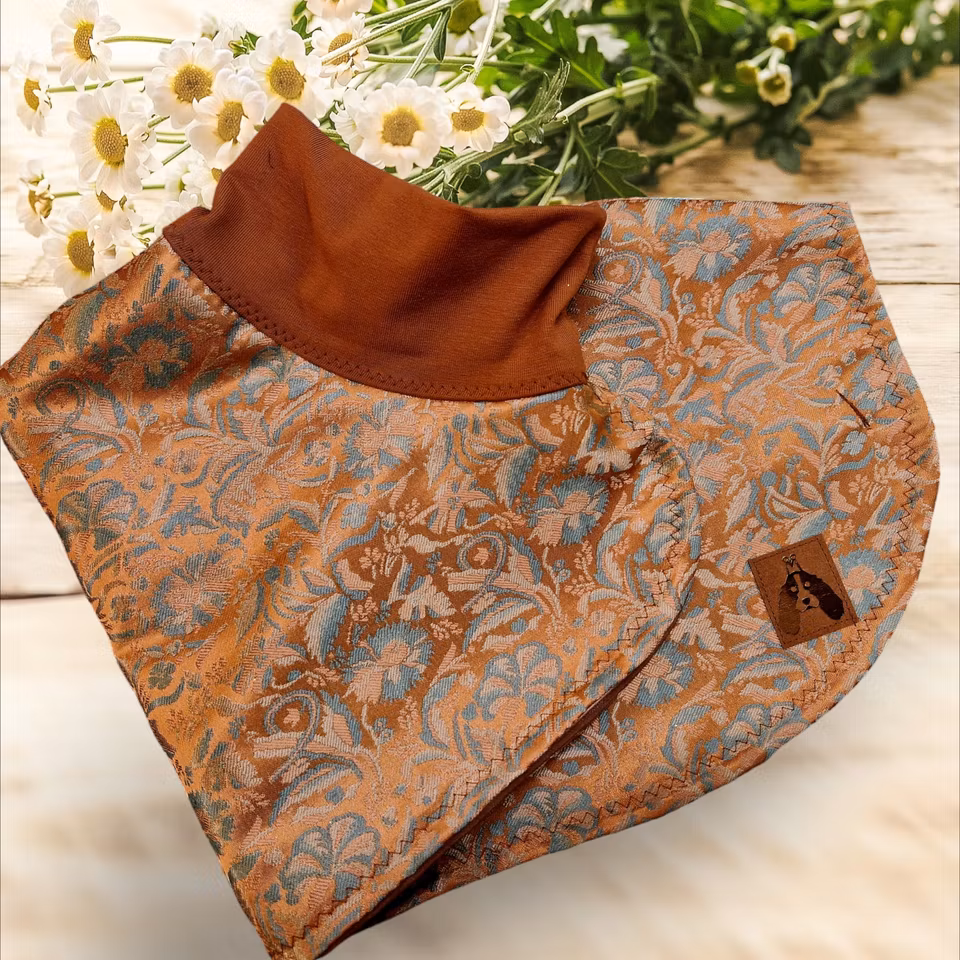 Silkedekken honningfarget silkebrokade M