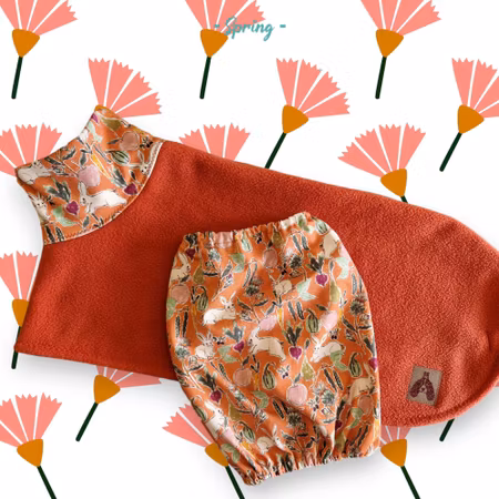 Fleece tørkedekken sett brent orange S