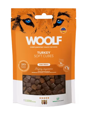 Woolf Soft Cubes Turkey 100g