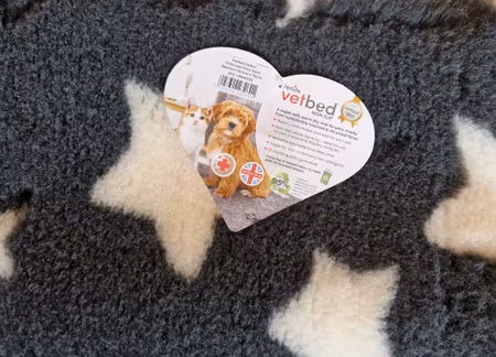 Vet Bed (100x75 cm) Select Charcoal grey stars