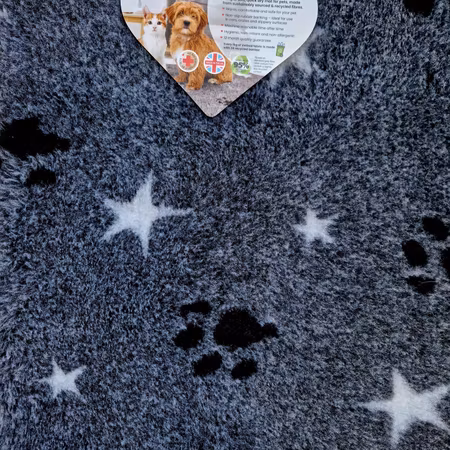 Vet Bed (100x75 cm) Grey With Stars&Paws