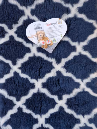 Vet Bed (100x75 cm)  Select Midnight Blue Trellis