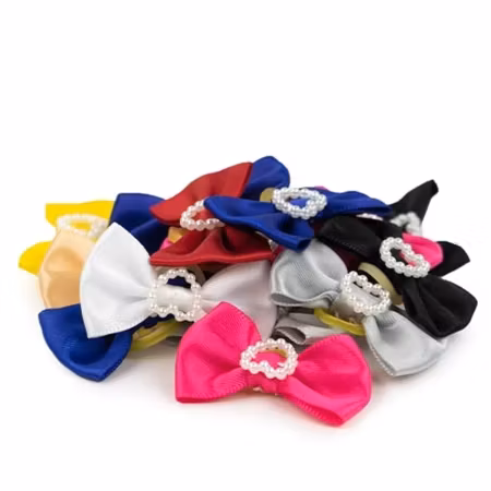 Show Tech Sløyfer ensfargede med dekorativt hjerte 50stk i box