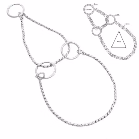 Snake Halv Strup Chrom Ø:3mm