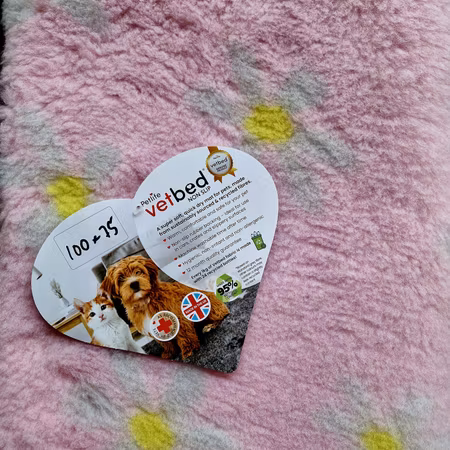 Vet Bed (100x75 cm) Pink with Daisies
