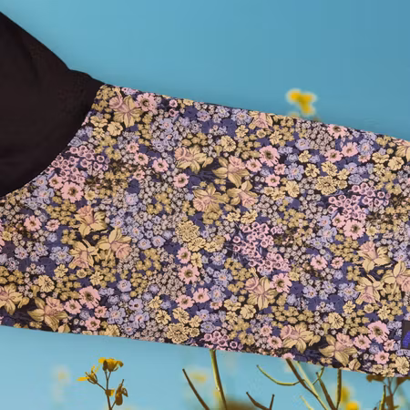 Silkedekken blomstret brokade M