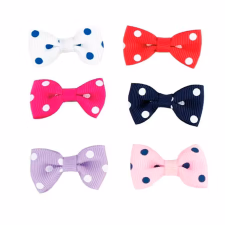 IbanezSløyfer Mini med prikker 6 stk