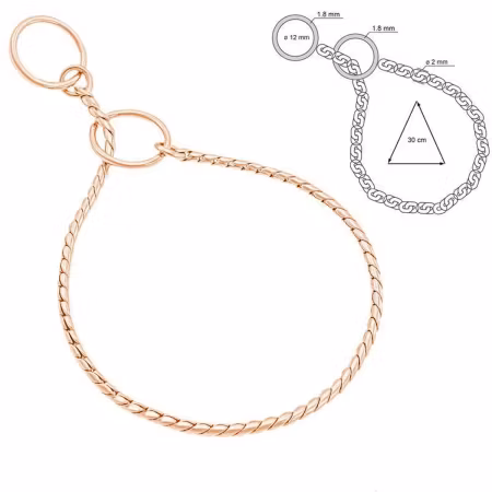 Snake fullstrup Rosegull Ø: 2,0mm