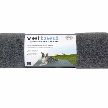 Petlife Vet Bed British Wool Blend Grå (75x100)