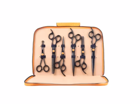 Dezynadig Orange Croc Small Scissor Case – 6 Scissors