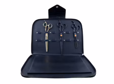 Dezynadog Black Croc Small Scissor Case – 6 Scissors