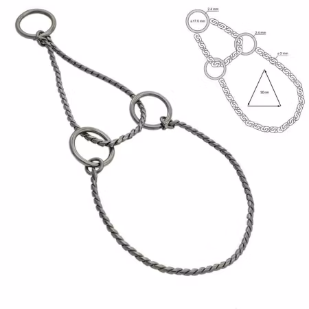 Snake Halv Strup Anthracite Ø:3mm