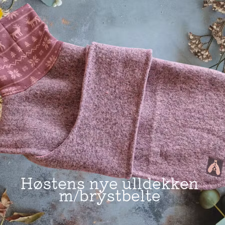 Ulldekken Støvet Lyng med mage/brystbelte M