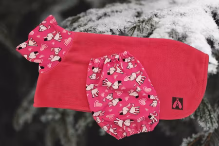 Fleece tørkedekken sett pink XS