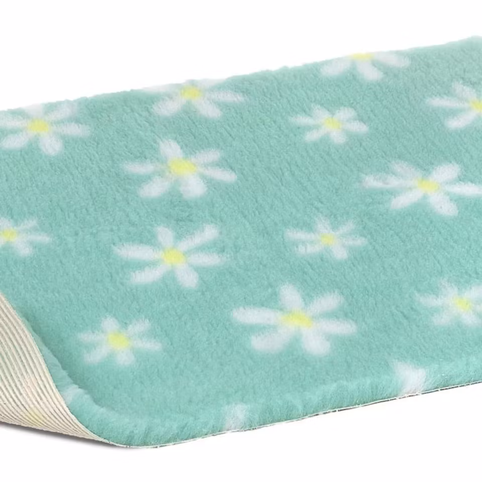 Vet Bed (100x75 cm) Select Mint with Daisies