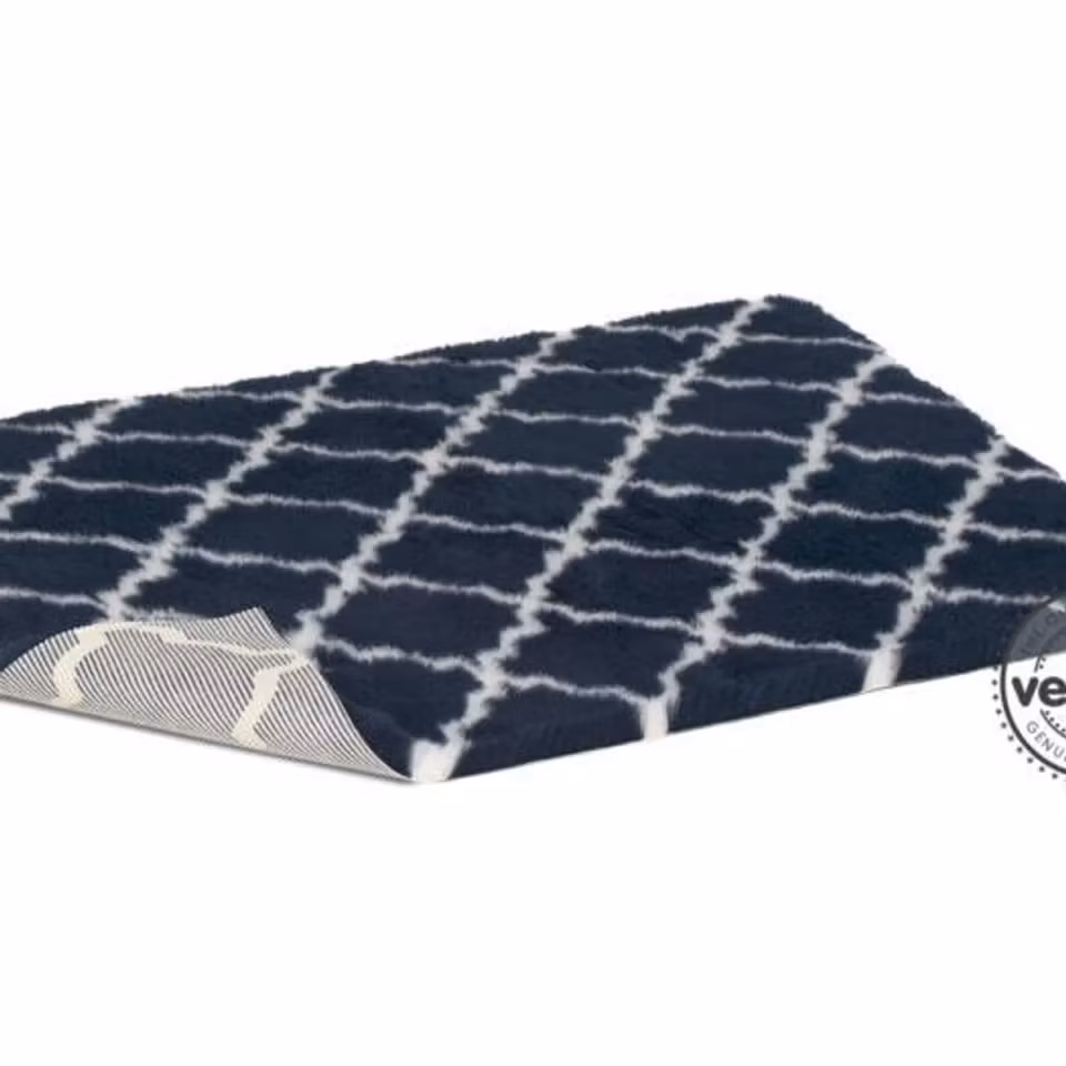 Vet Bed (100x75 cm)  Select Midnight Blue Trellis