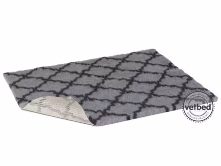 Vet Bed (100x75 cm) Select Charcoal Trellis