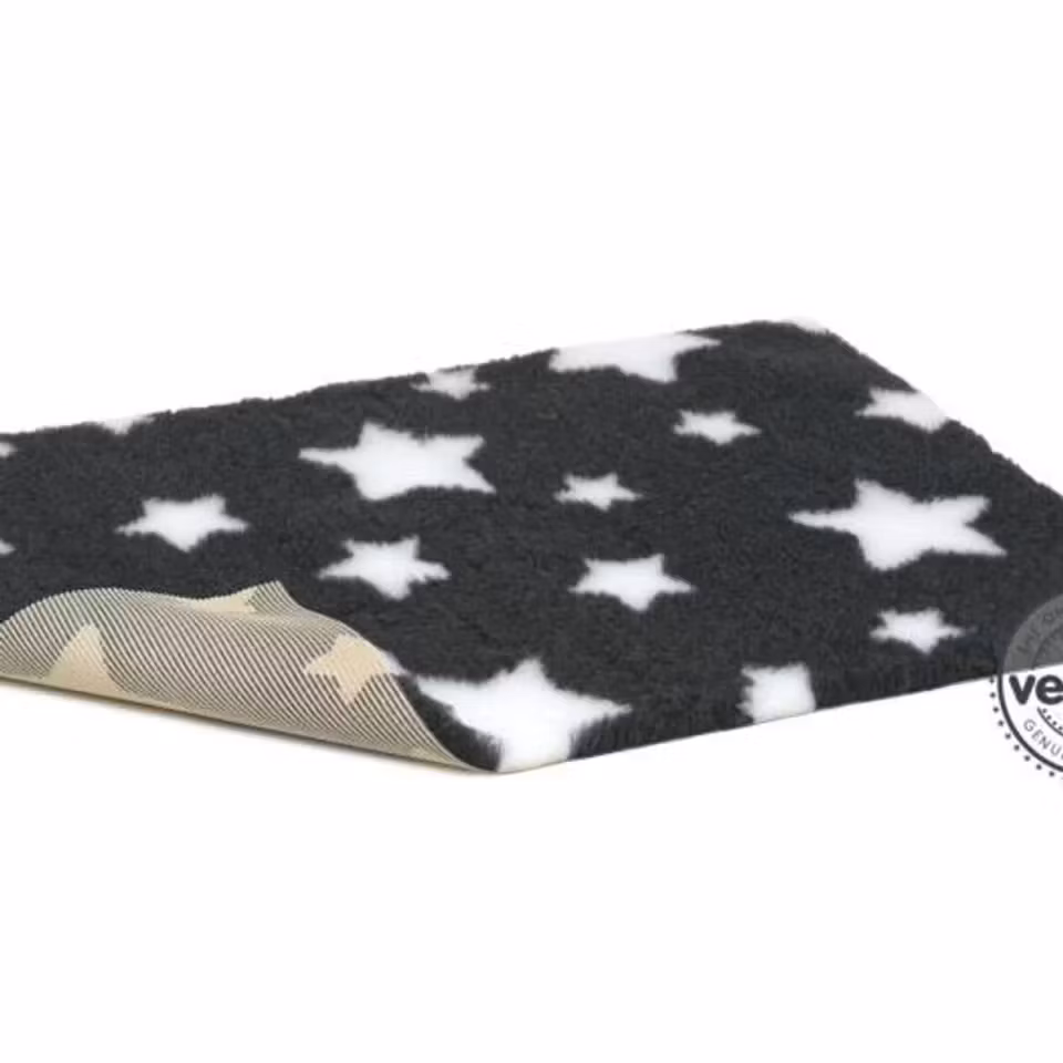 Vet Bed (100x75 cm) Select Charcoal grey stars