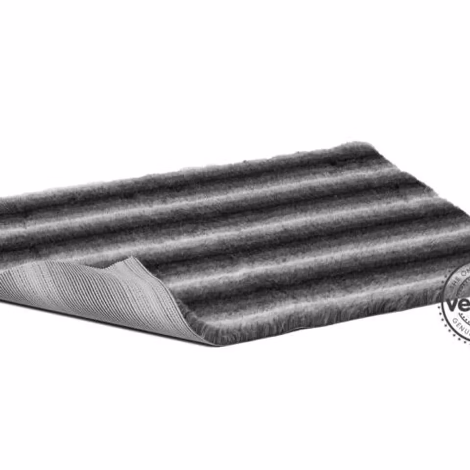 Vet Bed (100x75 cm) Select Charcoal Wolf Stripe