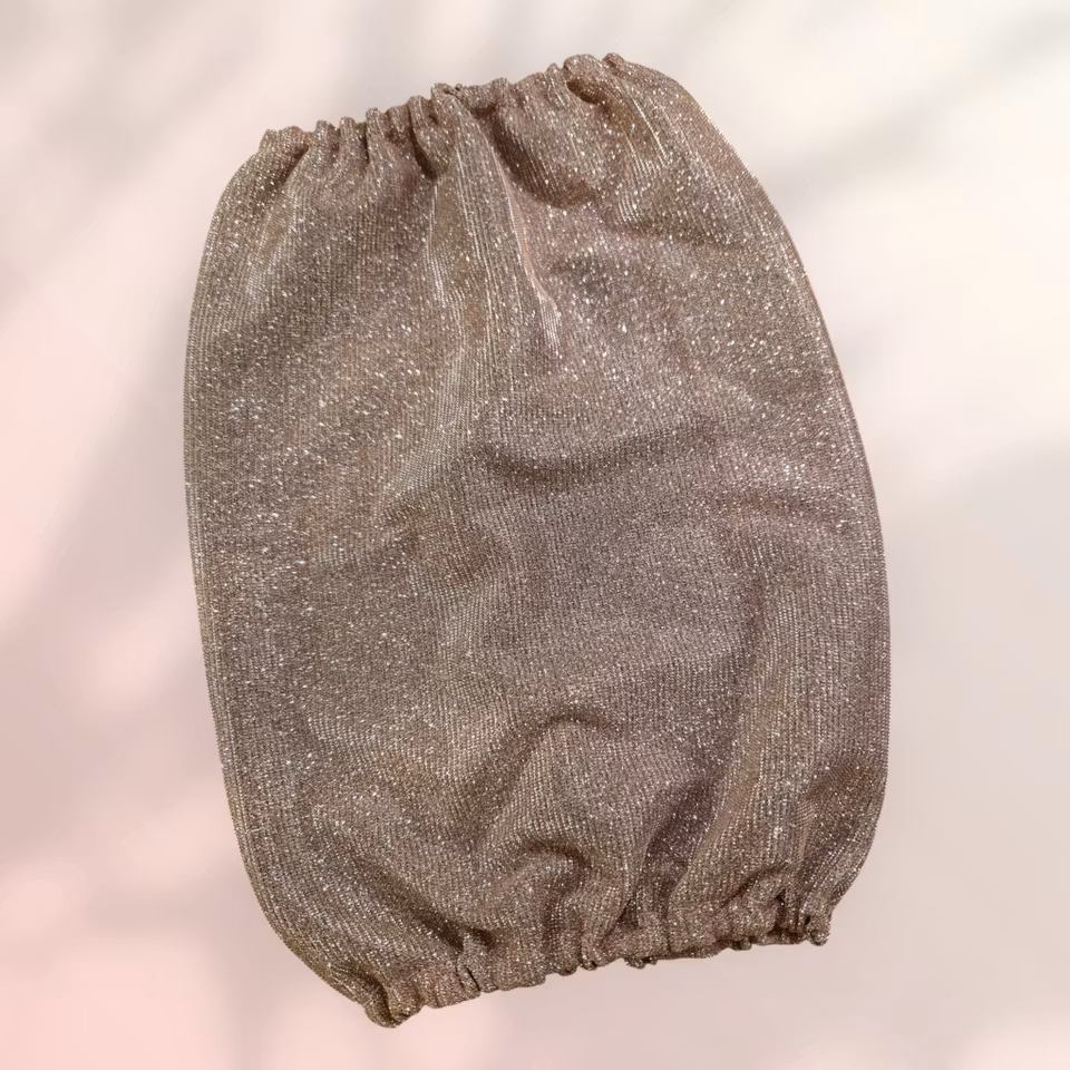 Show ørehette svak syrinfarget/sølv glitter M