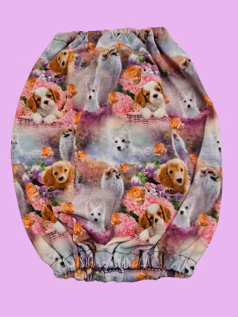 Lys plummefarget fleece dekken sett M