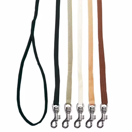 ShowTech  GRÅ Nylon lead  0.5x84cm med gull karabinkrok