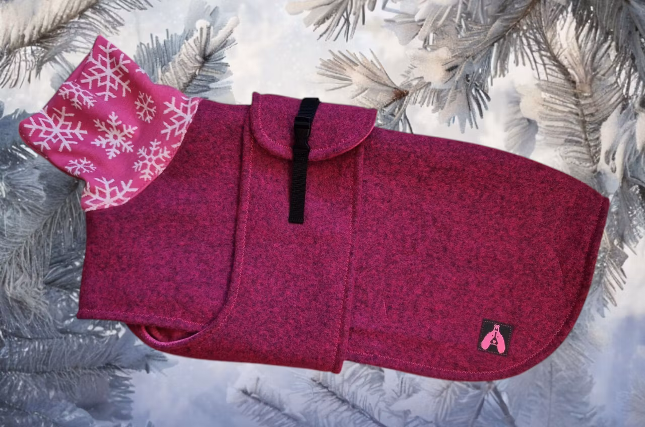 Ulldekken rosa med bryst/magebelte M