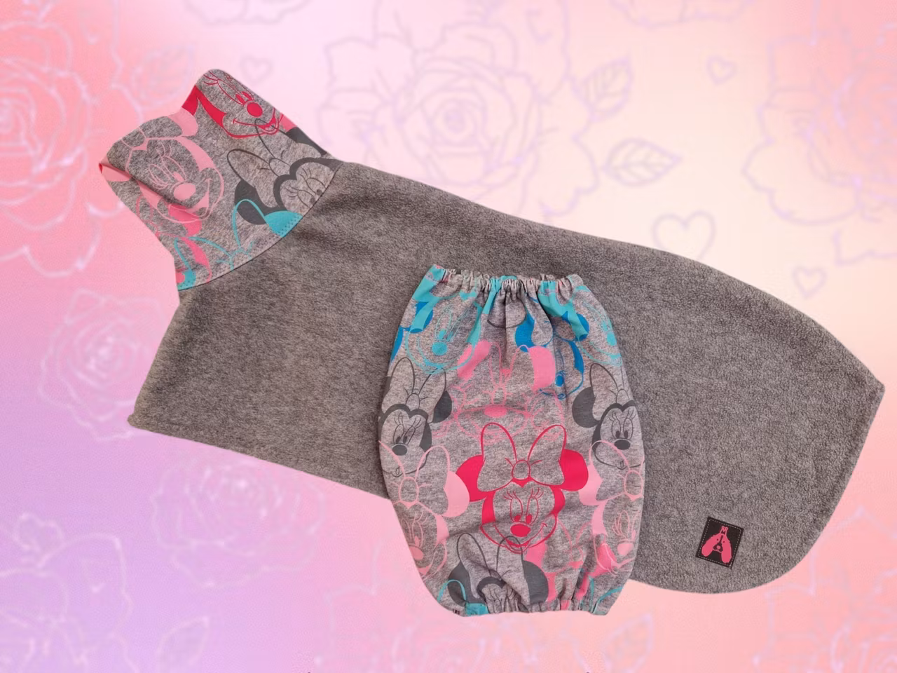 Fleece tørkedekken sett grå Minnie S