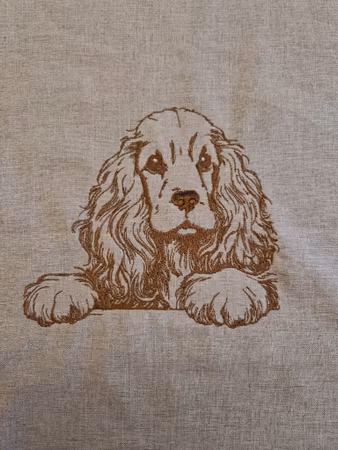 Putetrekk 45x45 cm Linlook Cognac Cocker Spaniel