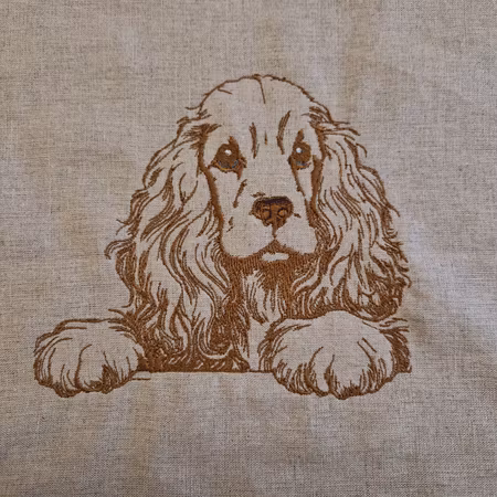 Putetrekk 45x45 cm Linlook Cognac Cocker Spaniel