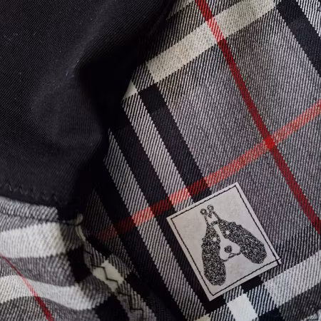 Silkedekken klassisk rutet grå/sort M