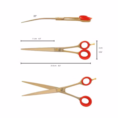 SoPosh Curved scissors 8,5" satin gold CRV85-G