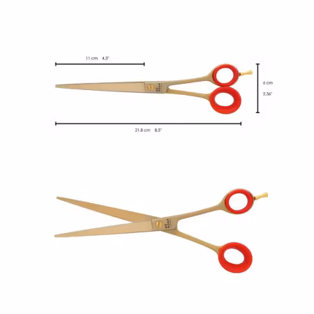 SoPosh Straight scissors 8,5" satin gold STR85-G