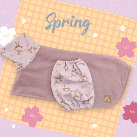 Fleece tørkedekken sett lys lilla m/Bambi M