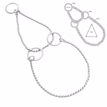 Snake Halv Strup Chrom Ø:5mm