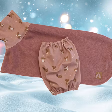 Fleece tørkedekken sett støvet rosa M
