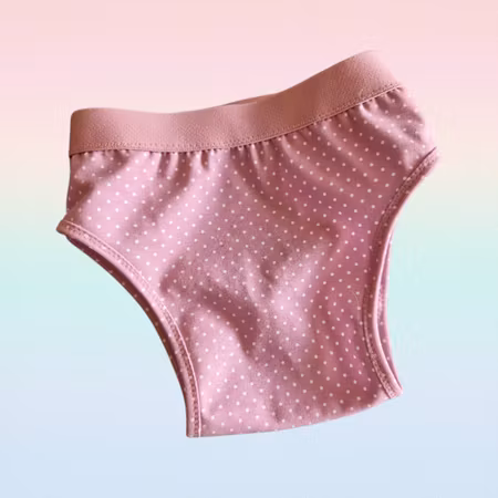 Tispetruse støvet rosa m/prikker M