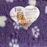 Vet Bed (75x50cm) Purple withWhite Hearts, Bones and Paws