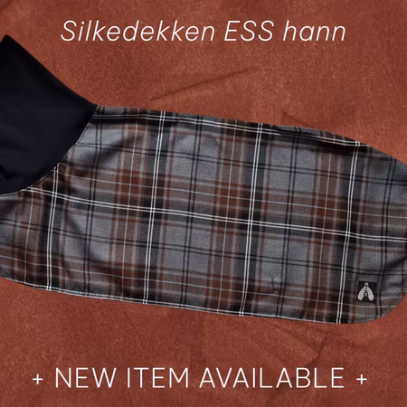 Silkedekken klassisk rutet grå/brun/sort L