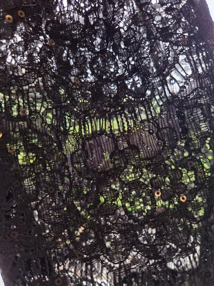 Show sort blondeørehette m/paljetter S