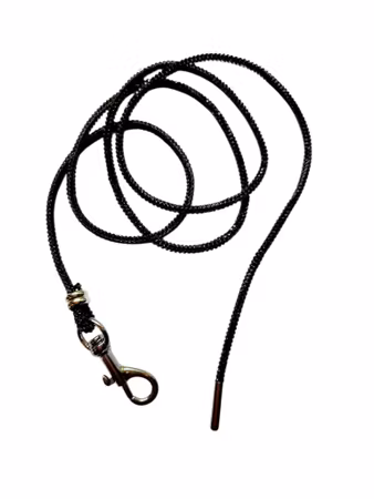 Hemeli Design Utstillingsbånd sort glitter/sølvkrok ca100cm